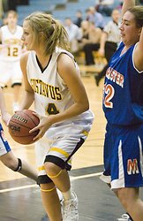 Junior Erin Boese contemplates her options in the lane.