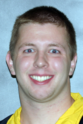 Senior Jeff Pearson set a school record with his win in the 200 backstroke.  