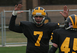 Sean Smith celebrates his second quarter touchdown