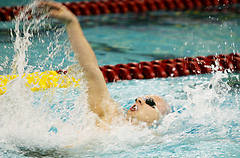 Jeff Pearson swam the opening leg of the 12th-place 400 medley relay.