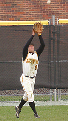 Tony Konicek makes a play on a pop-fly in the outfield.