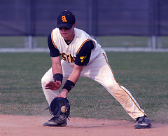 Aaron Madson fields a ground ball at second base.