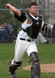 Sophomore Shea Roehrkasse tosses the ball to first base.  Roehrkasse was 5-for-7 on the day, with three runs scored and five RBI