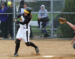 Audrey Lenoch drives the ball.