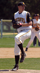 Justin Boelter pitched 6 1/3 innings to record the win in game one.