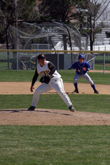 Senior pitcher Josh Spitzack picked up the win in game one, allowing two runs on seven hits.