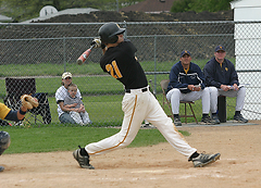 Ben Sherer connected for his first home run of the season, one of five Gustie homers during game two.