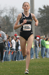 Harren crossing finish line at NCAA Regional