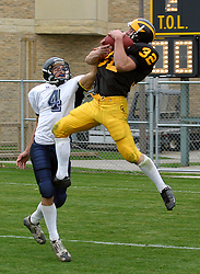 A total of eight seniors start for Gustavus on defense, including defensive back Wade Vrieze.