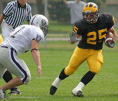 Mitch Anderson was the Gusties' leading rusher on the day with 57 yards on 17 carries.