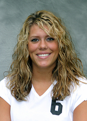 Senior Becca Thompson contributed 10 kills and 6 blocks.