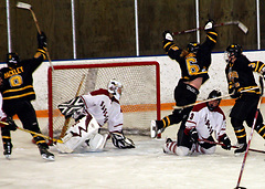 Jenny Pusch (#6) scores in overtime (Photo by Fred Cotey)