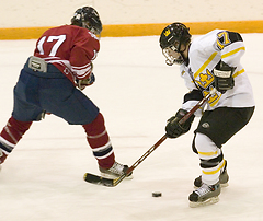 Christine Wicker had an assist on Crandall's power play goal.