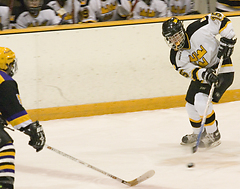 Ben Olilla starts the counter attack for the Gusties.