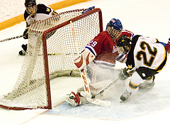 Tim Ornell ties the game at 3-3 with a third period goal.