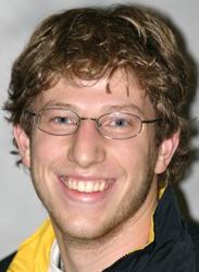 Brian Amundson tied for first in the 100 freestyle