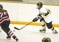 Christine Wicker scored a goal 4:25 into the game to open the scoring.