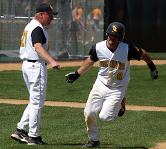 Pat Siering hit a pair of home runs in game one against Bethel.