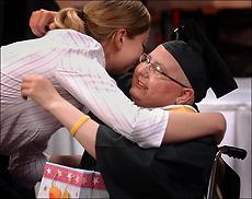 Bethany Hartung received her honorary degree on Saturday, May 26. (Photo by John Cross - Mankato Free Press)