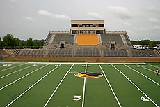 The view from the visitor bleachers.