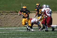 Mitch Anderson breaks free for a long run.