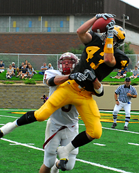 Wide receiver Chad Arlt needs eight catches to break the school record for catches in a season.              