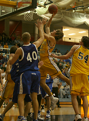 Trevor Wittwer goes up for two of his 15 points.