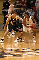 Jesse Van Sickle defends on the perimeter.