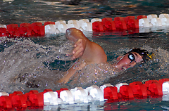 Skylar Davis finished third in the 500 freestyle with a National 