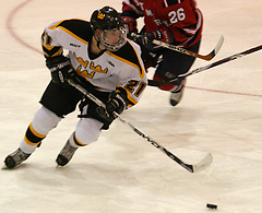 Welch recorded his first career hat trick on Friday night in an 8-3 win.