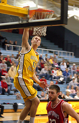 Trevor Wittwer throws down a dunk in the second half.