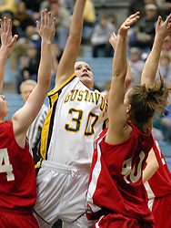 Emily Nelson shoots a jumper in the lane.