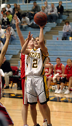 Jess Vadnais pulls up along the baseline for the jumper.