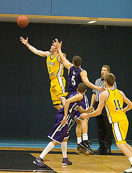 Tyler Kaus made a layup with one second remaining to lead Gustavus to a 59-58 win over the Tommies in mid-January.