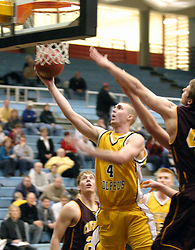 Kane Sivesind drives in for a layup.