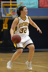 Kirsten Prunty looks to pass the ball inside.