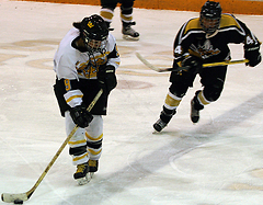 Melissa Mackley waits to enter the UW-Superior zone.