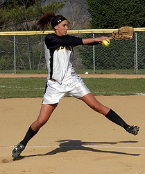 Erin Truebenbach posted 14 strikeouts in game two.