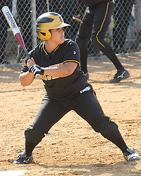 Andrea Brown waits for the pitch.