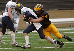Brian Berglund recorded 54 total tackles last season.
