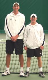 Wilson/ITA Midwest Region Doubles Champions Brett Morse-Karzen (left) and Adam Morgan (right).