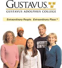 Photo of Gustavus students in 30-second commercial