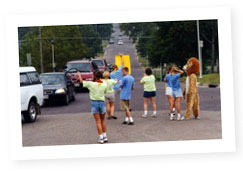 Families being greeted on move-in day