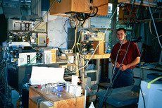 Dwight Stoll doing work in his laboratory. 