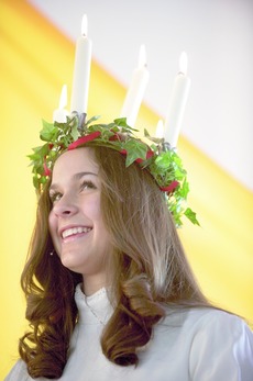 Rachel Schmitt after being crowned St. Lucia for 2008.