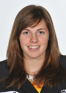 First-year goaltender Danielle Justice mades 17 saves in a win over #1 Amherst.