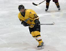 Schwab looks for a pass in a recent game against Concordia.