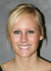 Laura Hansen is the top performer on beam and uneven bars.