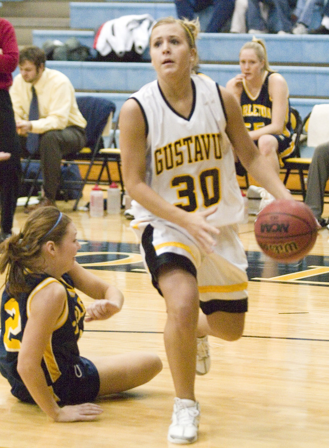 Emily Nelson heads to the hoop.