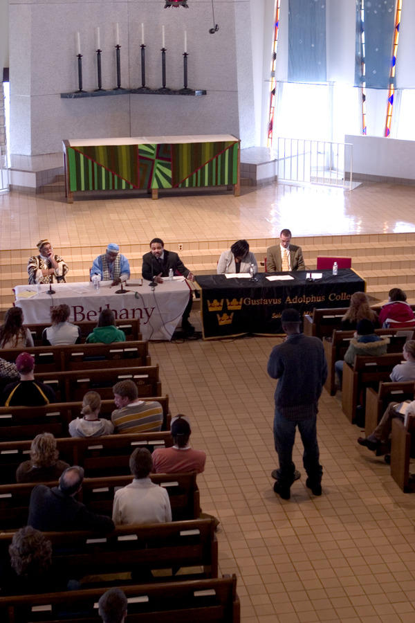 Panelists answer questions during the 2006 Martin Luther King Jr. Celebration at Gustavus.